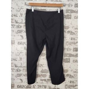 J. Jill Women Linen‎ Blend Pants Size 8 Black Cropped Casual Stretch